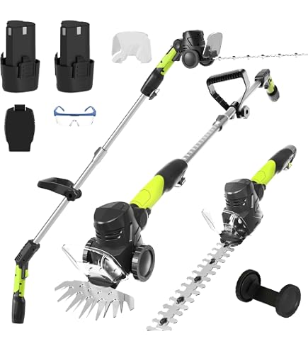 Amazon.com : MZK 2-in-1 20V Pole Mini Hedge Trimmer & Grass Shear